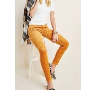 NEW Anthropologie Paige Marigold Corduroy Hoxton Ankle Skinny Pants 31 Jean $200